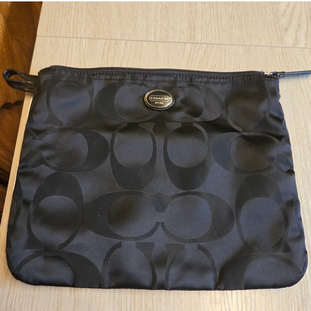 Coach Charcoal Signature Pouch